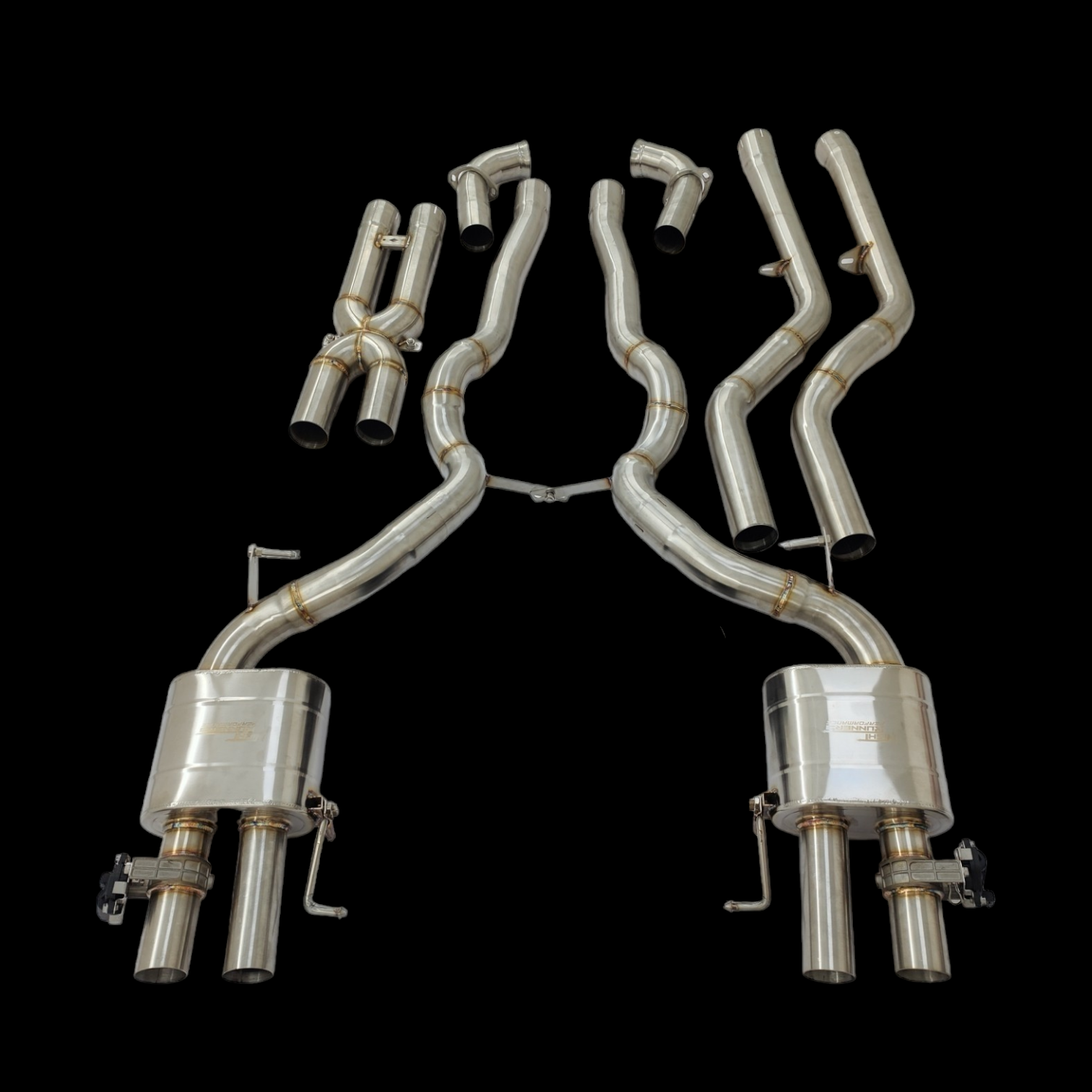 BMW F10 M5 NRP STEEL Series Valved Cat back Exhaust System NightRunners Performance